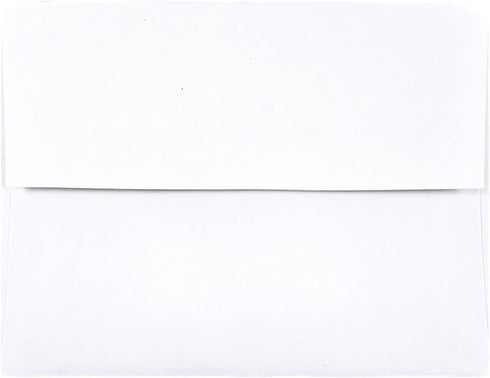 JAM PAPER A2 Foil Invitation Envelopes, 4 3/8 x 5 3/4, White with Red, 50/Pack