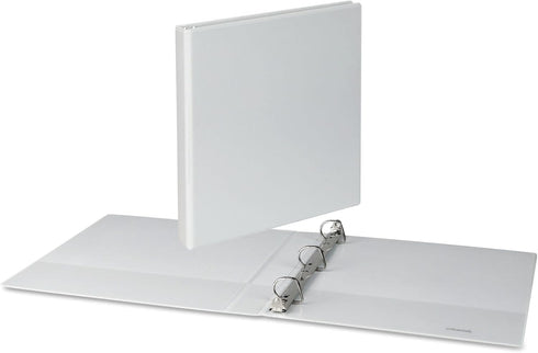 Universal 20742PK Slant-Ring Economy View Binder, 1" Capacity, White, Pack of 4