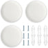 GeegAcc 3Pcs CP3540 Round Ceiling Cover Plate for 3.5-4 Inch Electrical Box -