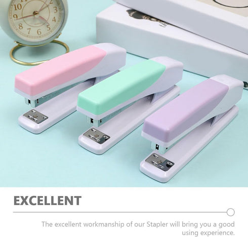 LUOZZY Large Capacity Desktop Stapler, Labor-Saving Stapler for Office Desk Accessories, Reduced Effort Stapler, Purple