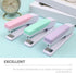 LUOZZY Large Capacity Desktop Stapler, Labor-Saving Stapler for Office Desk Accessories, Reduced Effort Stapler, Purple
