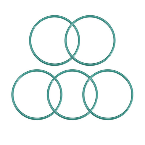uxcell Fluorine Rubber O-Rings, FKM Seal Gasket for Machinery Plumbing, 50mm OD 45.2mm ID 2.4mm Width, Green, Pack of 5