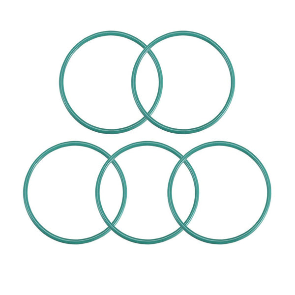uxcell Fluorine Rubber O-Rings, FKM Seal Gasket for Machinery Plumbing, 50mm OD 45.2mm ID 2.4mm Width, Green, Pack of 5