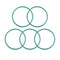 uxcell Fluorine Rubber O-Rings, FKM Seal Gasket for Machinery Plumbing, 50mm OD 45.2mm ID 2.4mm Width, Green, Pack of 5