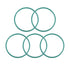 uxcell Fluorine Rubber O-Rings, FKM Seal Gasket for Machinery Plumbing, 50mm OD 45.2mm ID 2.4mm Width, Green, Pack of 5