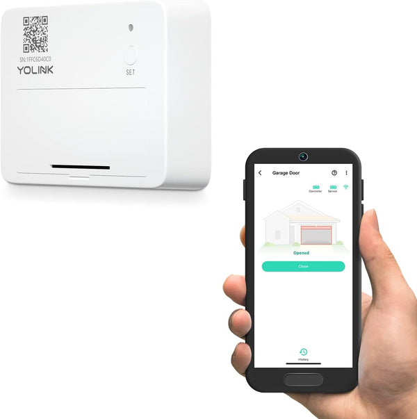 YoLink Smart Garage Door Sensor with Door Left-Open Reminders, Works with Alexa, Google, IFTTT, Hub Required