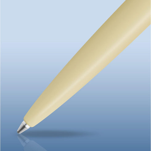 Waterman Allure Ballpoint Pen - Citron Yellow Matte Lacquer with Chrome Trim - Medium Point Blue Ink with Gift Box