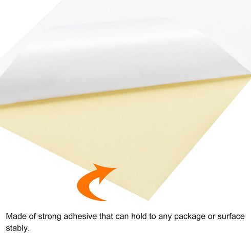 A5 (1 50 MECCANIXITY Writing Paper Sticker Full Sheet Shipping Labels Size for Copier, Laser or Inkjet Printer White