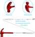 Hammer Brass Hammer with Screwdriver, 6 in 1 Small Hammer, Multitool Camping Hammer Set with Slotted/Flat Head Phillips Screwdriver Hammers Hand Tools RED by HomeClean
