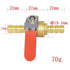 Joywayus 3/8" Ball Valve Brass Barb x Barb Fitting, 2 Way Union Shut Off Valve Fitting, Pack of 2