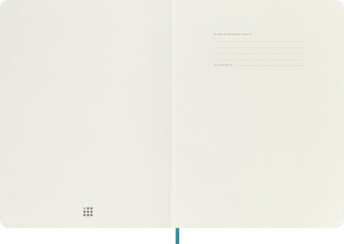 Moleskine Classic Notebook - Soft Cover, XL (7.5" x 9.5"), Ruled/Lined, 192 Pages in Reef Blue