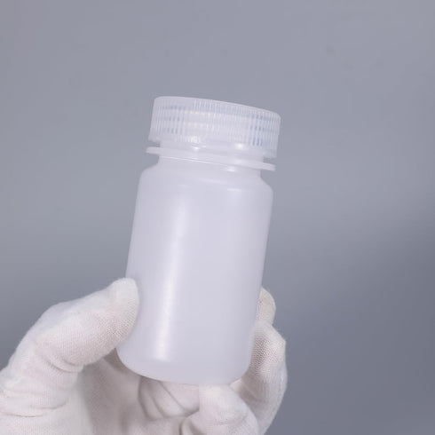 4.2 oz Wide Mouth Lab Reagent Bottle - Leak-proof Translucent HDPE Chemical Container, 2 Pcs
