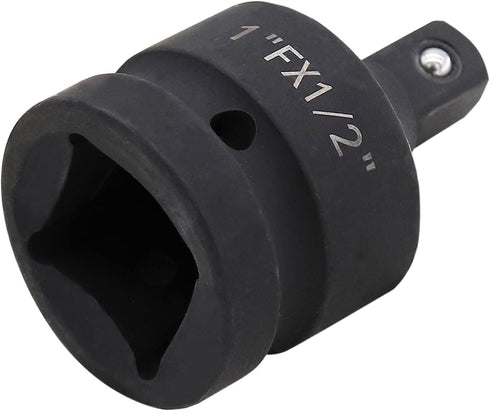 Impact Socket Adapter and Reducer - 1 Inch Drive F to 1/2 Inch M Chrome Molybdenum Steel Converter for Auto
