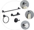 Stylish Black Stainless Steel Towel Rack Stand for Bathroom & Kitchen