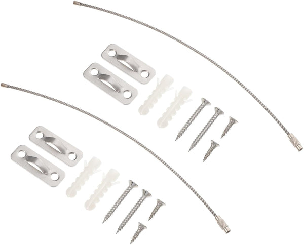 DECHOUS 2 Sets Child Safety Furniture Straps Stainless Steel Falling Prevention Anchors