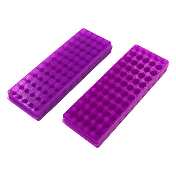 PCR Tube Rack - Double Panel Microcentrifuge Holder for 0.5ml, 1.5ml, 2ml Test Tube (60-Well, 2pcs)
