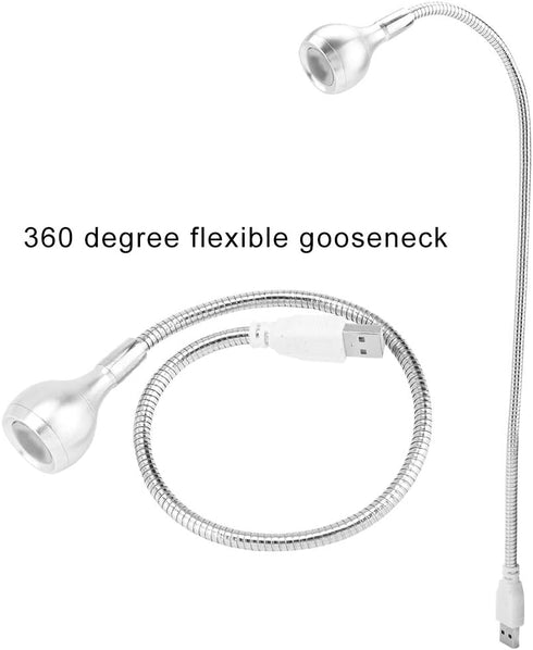 Yosoo Flexible Neck Portable Metal USB LED Lamp Desk Lamp, Premium LED, Material, Reading Light for Home, School