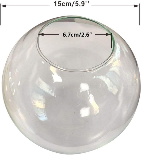 KCO Lighting Replacement Glass Globe Shade,Modern Clear Lampshade Glass Accessories for Pendant Wall Sconces (Clear)