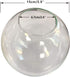 KCO Lighting Replacement Glass Globe Shade,Modern Clear Lampshade Glass Accessories for Pendant Wall Sconces (Clear)