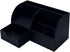 UnionBasic Multifunctional Desk Organizer, Leather Desktop Pen Holder for Business Cards, Pens, Mobile Phones, Black