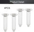 Utoolmart Air Distribution Tube, 10cc Adhesive Syringes Tube Sleeve, Plastic Syringe Dispensing with Piston, 4 Pcs