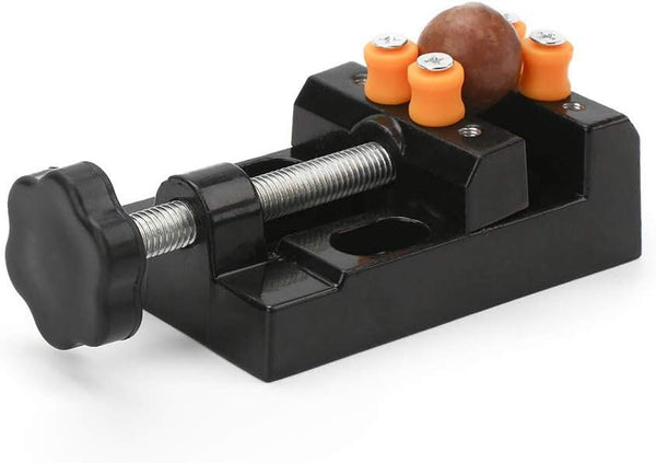 Yakamoz Universal Mini Drill Press Vise Clamp Table Bench Vice for Jewelry, Walnut Nuclear Watch Repairing, DIY Craft