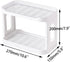 kaileyouxiangongsi 2PCS Kitchen Spice Rack or Bathroom Countertop Organizer, 2-Tier Desk Organizers, White