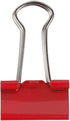 JAM PAPER Small Colorful Binder Clips, 3/4 Inch (19 mm), Red, 25/Pack