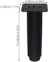 4pcs 15-25cm, Healeved Adjustable Metal Sofa Bed Legs with Height Extension Black Adjustable Furniture Leg Risers