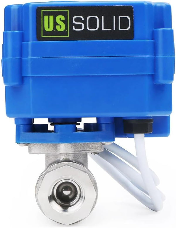 U.S. Solid Motorized Ball Valve- 1/4" NSF Certified 304SS Ball Valve with