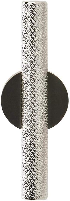 Amerock Cabinet Pull - Matte Black/Polished Nickel 5/8 inch (16 mm) Center to Center Transcendent