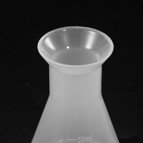 PATIKIL 50,100ml Plastic Erlenmeyer Flask, 2 Pack Wide Mouth Conical Flask for Laboratory, Clear