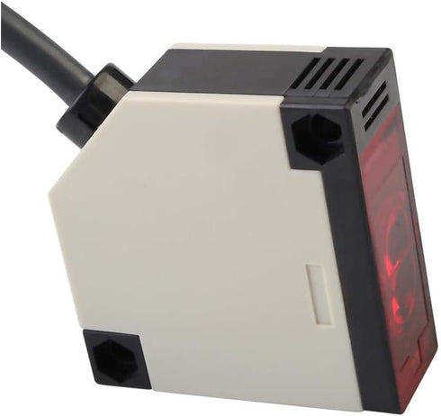 Mageway Indoor E3JK-R4M1 Retro-Reflective Photoelectric Beam Sensor 12-240VDC 24-240VAC Infrared Sensor Switch Proximity Switch 6FT Cable Induction 4M