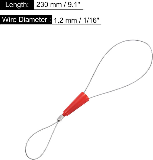 MECCANIXITY Cable Puller 5 Pcs Fish Tape Fastener Tool 230mm x 1.2mm Wire Fish Tape Cable Puller Red for Professional Electrical Installations Wire Management