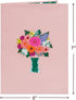 Paper Love 3D Floral Arrangement Pop Up Card, Gift for Birthday, Wedding, Anniversary, 5" x 7" Cover