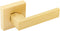 EHOMEWARE Heavy Duty Dummy Door Handle Set, 1 Pack Gold Interior Lever Knob for Right/Left Handing Doors