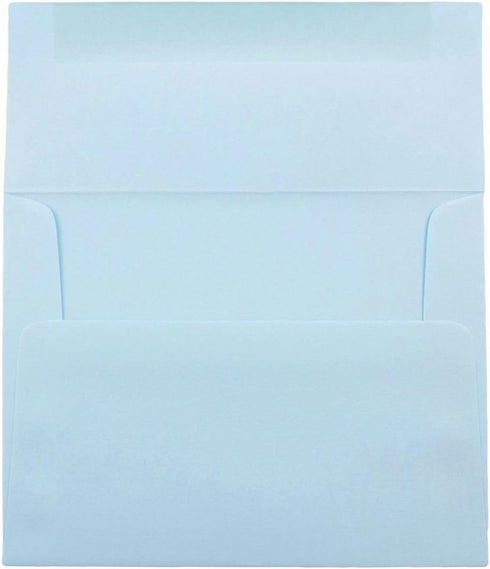 JAM PAPER A2 Premium Invitation Envelopes - 4 3/8 x 5 3/4 - Pastel Baby Blue - 50/Pack