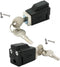 2 Pack Sliding Window Stopper Lock with 2 Keys - Aluminum Alloy Frame Locking Tool for Home Office Safety, Requires