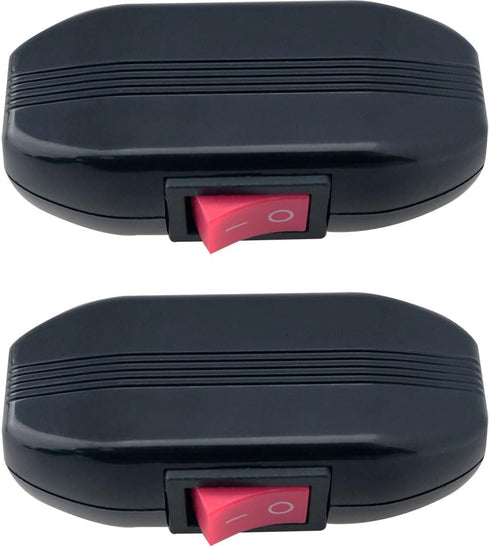 JJHXSM 2PCS Boat Bedroom Power Cord Switch Bedside Table Lamp In-Line Switch For