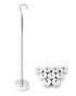 QWORK Lab Slotted Mass Set, Chromium-Plated Metal Weights, Total 1000g - Includes 9 Weights (100g Each) & Hanger