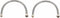 EZ-Fluid (2) 20" Water Supply Line, 1/2" Fip x 3/8" Comp LF, Universal Stainless Steel Braided Faucet Water Supply Hose