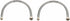 EZ-Fluid (2) 20" Water Supply Line, 1/2" Fip x 3/8" Comp LF, Universal Stainless Steel Braided Faucet Water Supply Hose