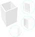 White Acrylic Pencil Pen Holder Cup 2 Pack, Modern Desk Accessories for Makeup Brush Storage, 2.6x2.6x4 inches