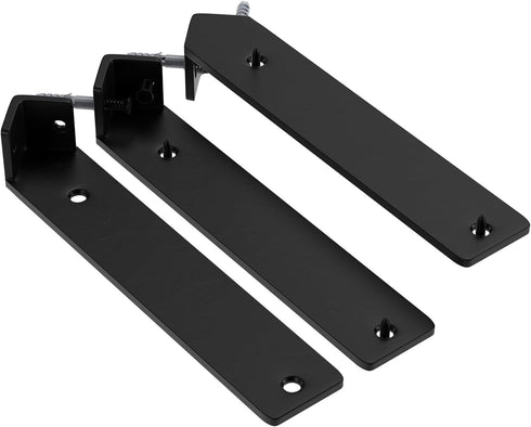 ISOKER Corner Shelf Bracket, 9 inch 3-Pack 1/5 Thick Carbon Steel Hidden Shelf