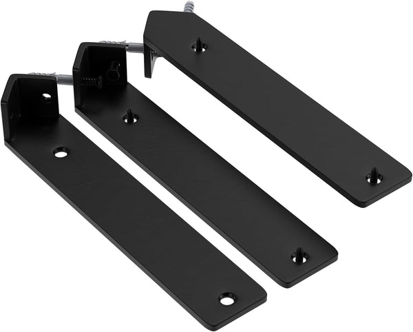 ISOKER Corner Shelf Bracket, 9 inch 3-Pack 1/5 Thick Carbon Steel Hidden Shelf