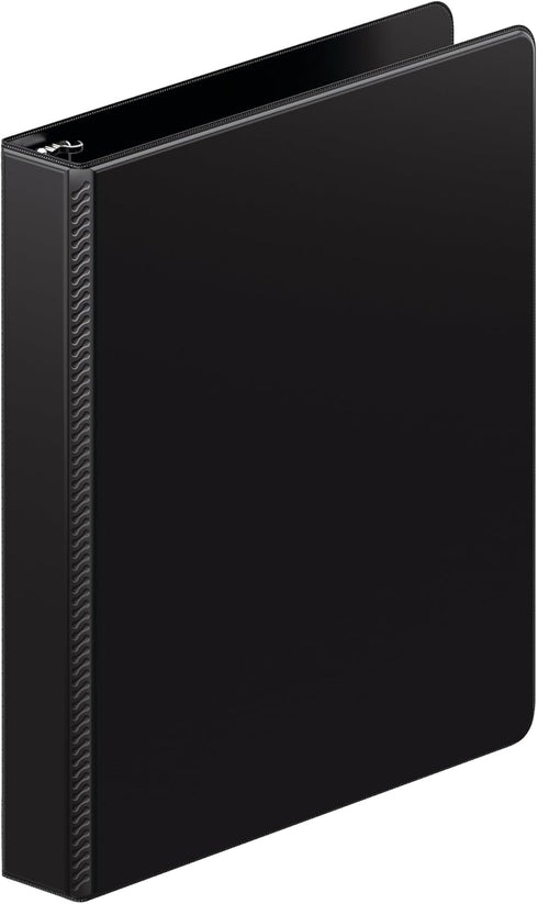Wilson Jones Heavy Duty Round Ring Binder, 1-Inch, Extra Durable Hinge, Black (W364-14B)