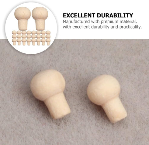 1 12 24Pcs Alipis Miniature Drawer Knobs Scale Tiny Furniture Accessories for Dollhouse Cabinet Door Handles Small Wood