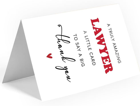 PUGAILA Cute Thank You Card for Lawyer, Thank You Lawyer Card, Lawyer Appreciation Gifts for Men Women, Lawyer