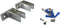Harris Hardware TP15239 Stamped Steel Pilaster Pack for 1-1/4 in. Post, Includes 2 One-Ear Brackets and Fasteners