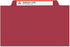 Smead Classification Folder, Letter Size, 2/5 Right of Center, 1 Divider, Red, 10 Per Box